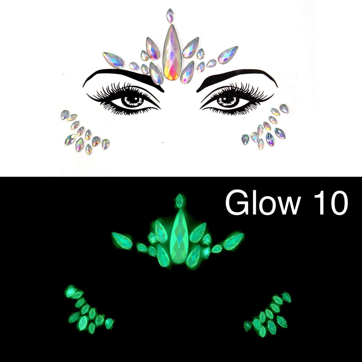 Glow in the Dark Face Gems - 14 NEW Designs for 2020! - The Songbird Collection