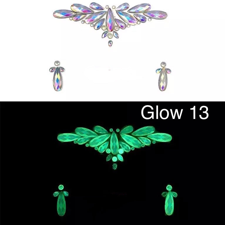 Glow in the Dark Face Gems - 14 NEW Designs for 2020! - The Songbird Collection