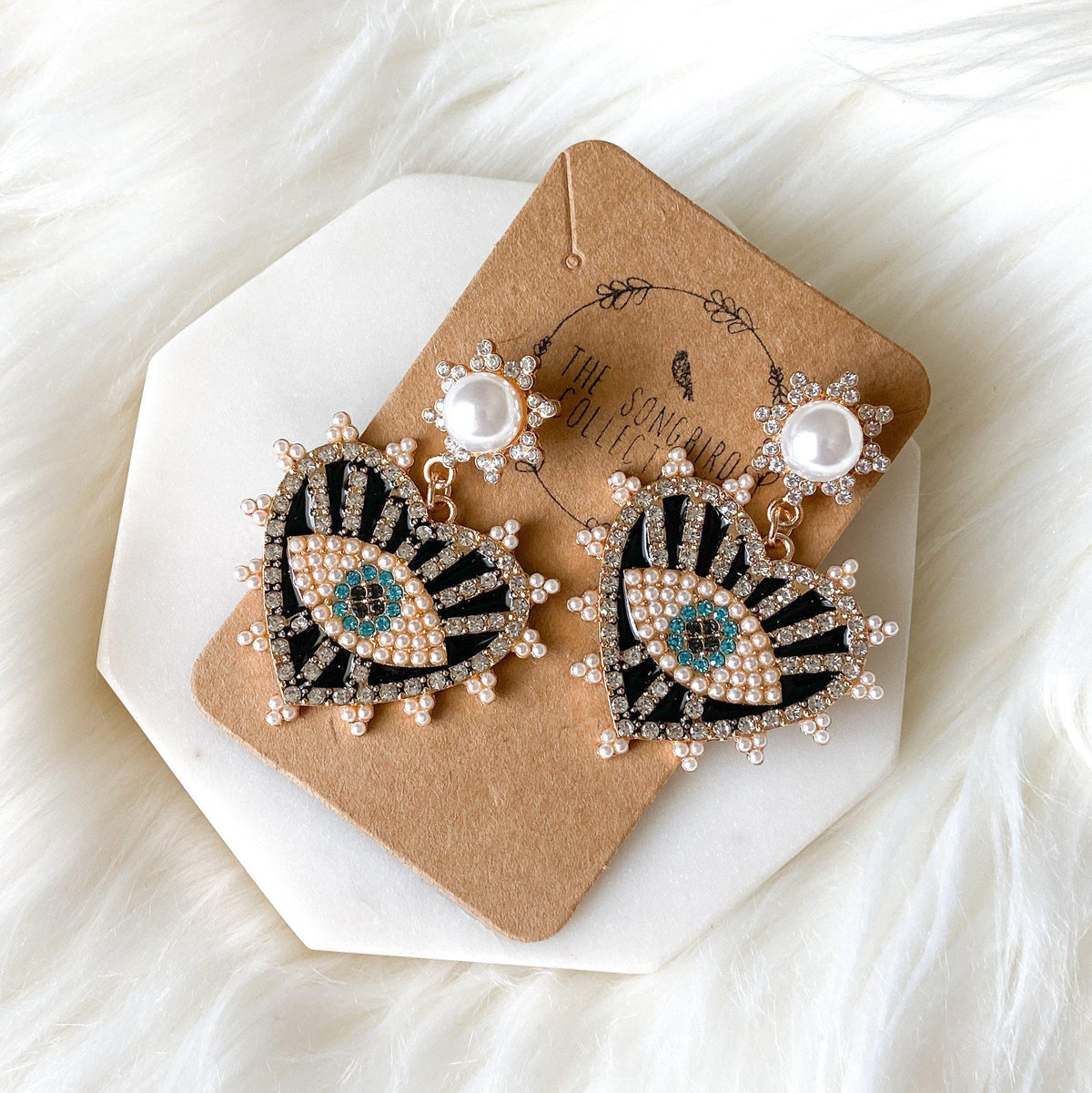 Eye + Heart Earrings-Earrings-The Songbird Collection