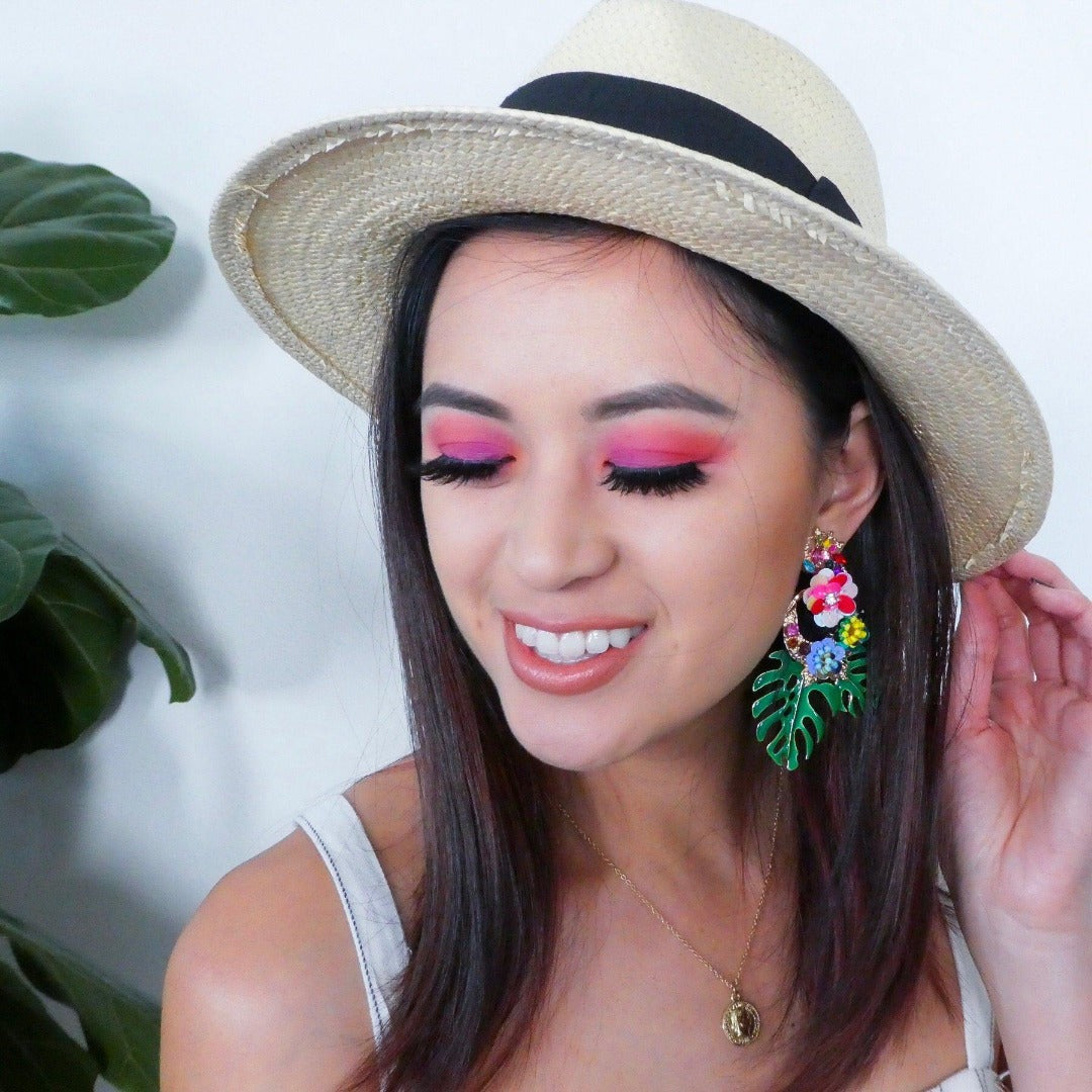 Caribbean Palm Leaf Earrings - 4 Colors LOW STOCK!! - The Songbird Collection