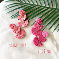 Bellini Raffia Statement Earrings - 11 Colors - The Songbird Collection