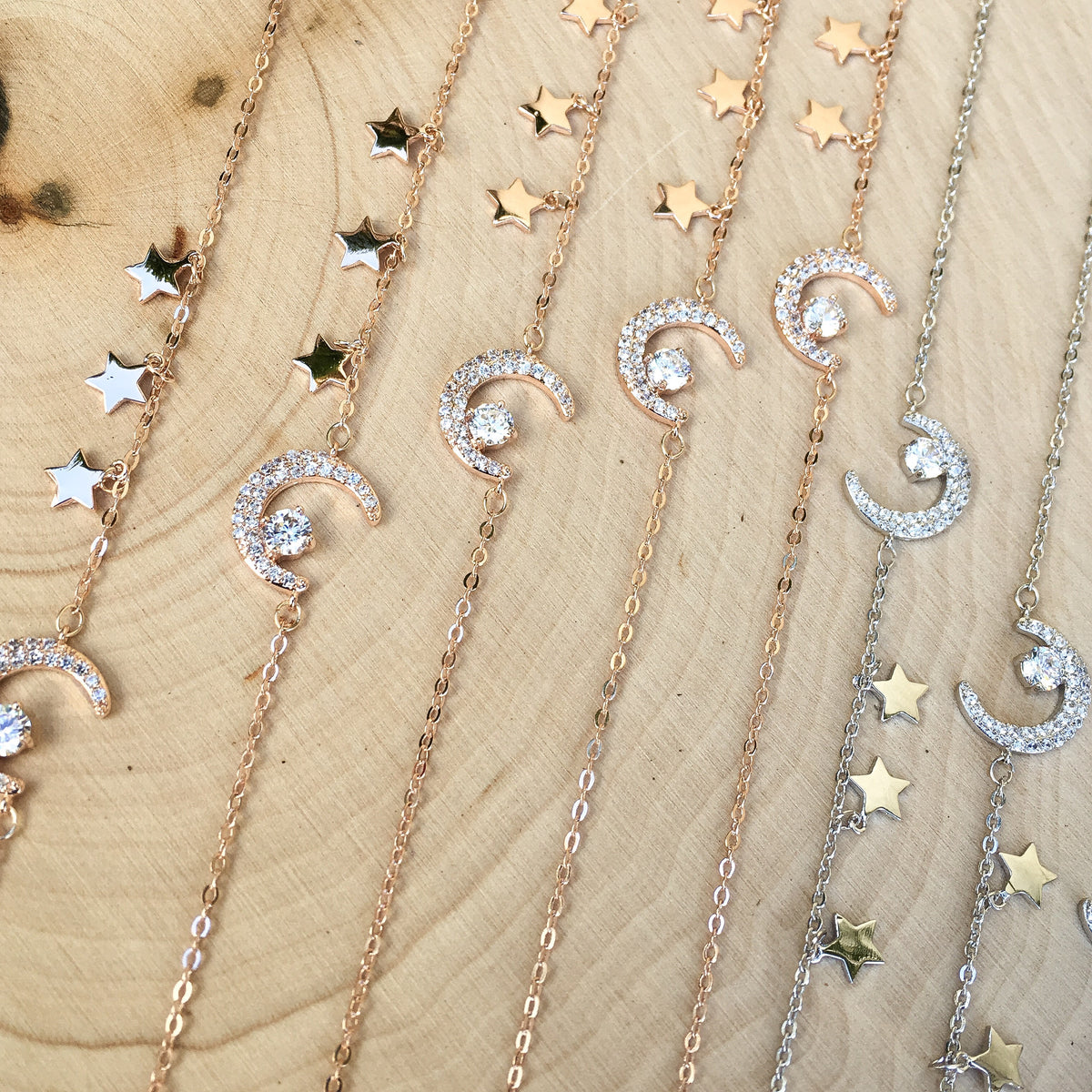 Moon and Stars Charm Bracelet - LOW STOCK! - The Songbird Collection