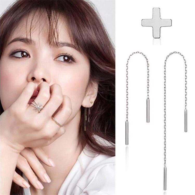 Chains and Cross 3 Piece Earring Set - LAST CHANCE! - The Songbird Collection