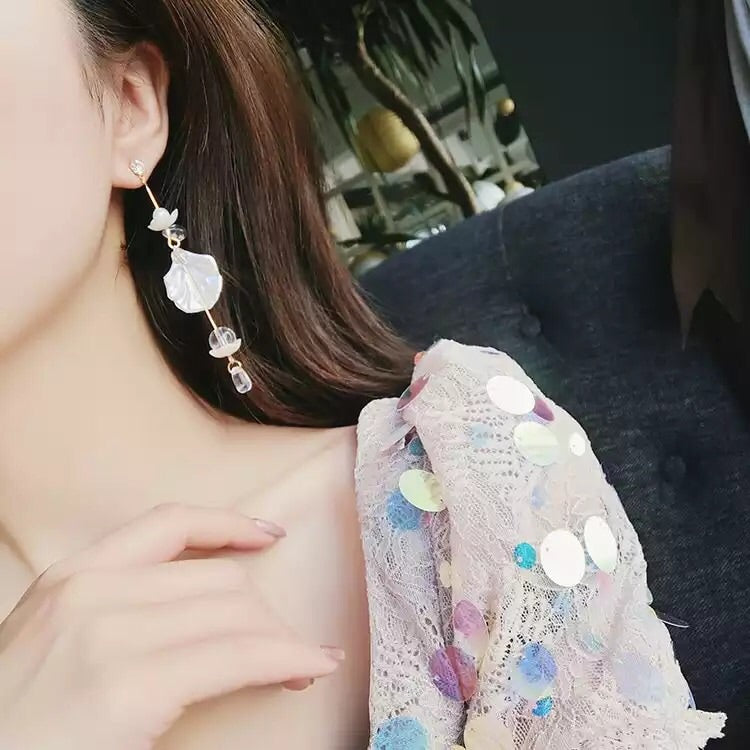 Sea Shore Breeze Asymmetric Earrings - The Songbird Collection