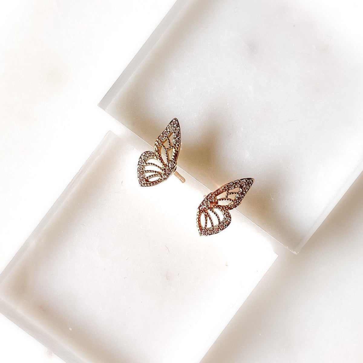 Mini Butterfly Stud Earrings - in 925 Silver too!-Earrings-The Songbird Collection