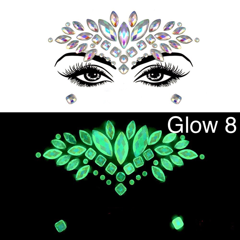 Glow in the Dark Face Gems - 14 NEW Designs for 2020! - The Songbird Collection