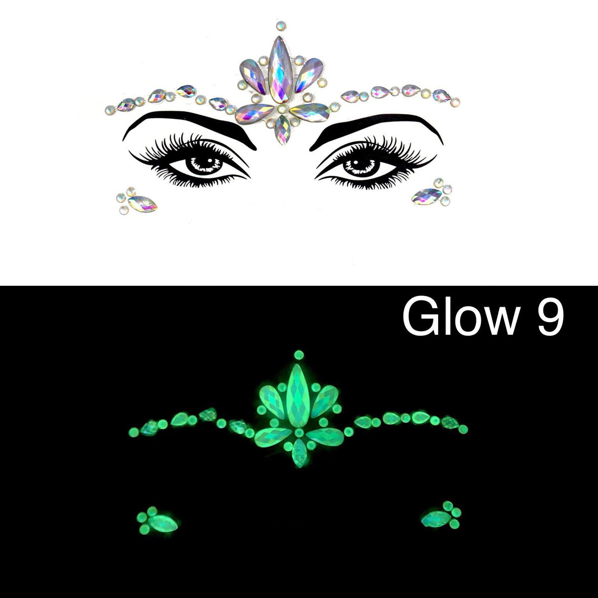 Glow in the Dark Face Gems - 14 NEW Designs for 2020! - The Songbird Collection