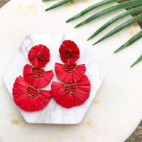 Bellini Raffia Statement Earrings - 10 Colors LOW STOCK! - The Songbird Collection