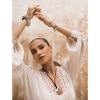 Chrome Wave cuffs - Rope Pendant Necklaces - The Songbird Collection