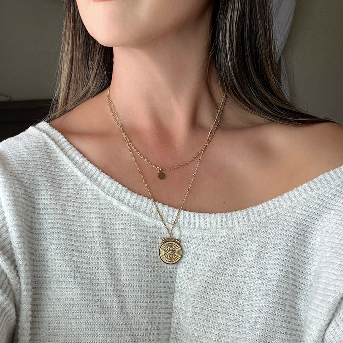 Soleil Layered Necklace - Stainless Steel - The Songbird Collection