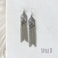 Karma Vintage Metal Earrings