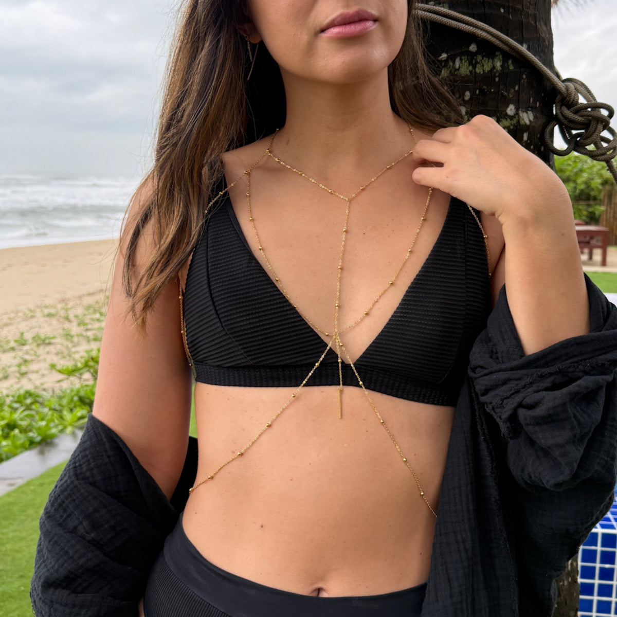 Bondi Beach Body Chain - Stainless Steel - The Songbird Collection