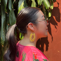 Palmetto Raffia Statement Earrings - 4 COLORS!