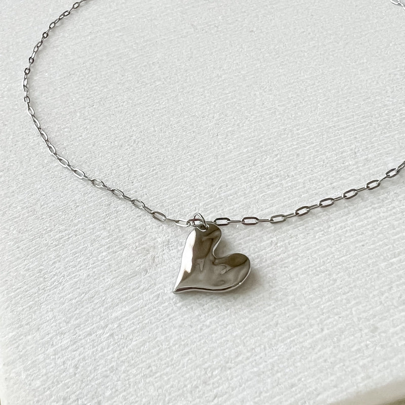 Hammered Heart Necklace