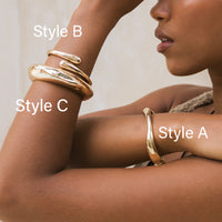 Chrome Wave cuffs bracelets - The Songbird Collection