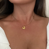 Hammered Heart Necklace