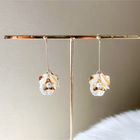 Golden Aurora Petal Drop Earrings