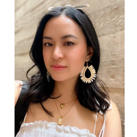 Palmetto Raffia Statement Earrings - 4 COLORS!