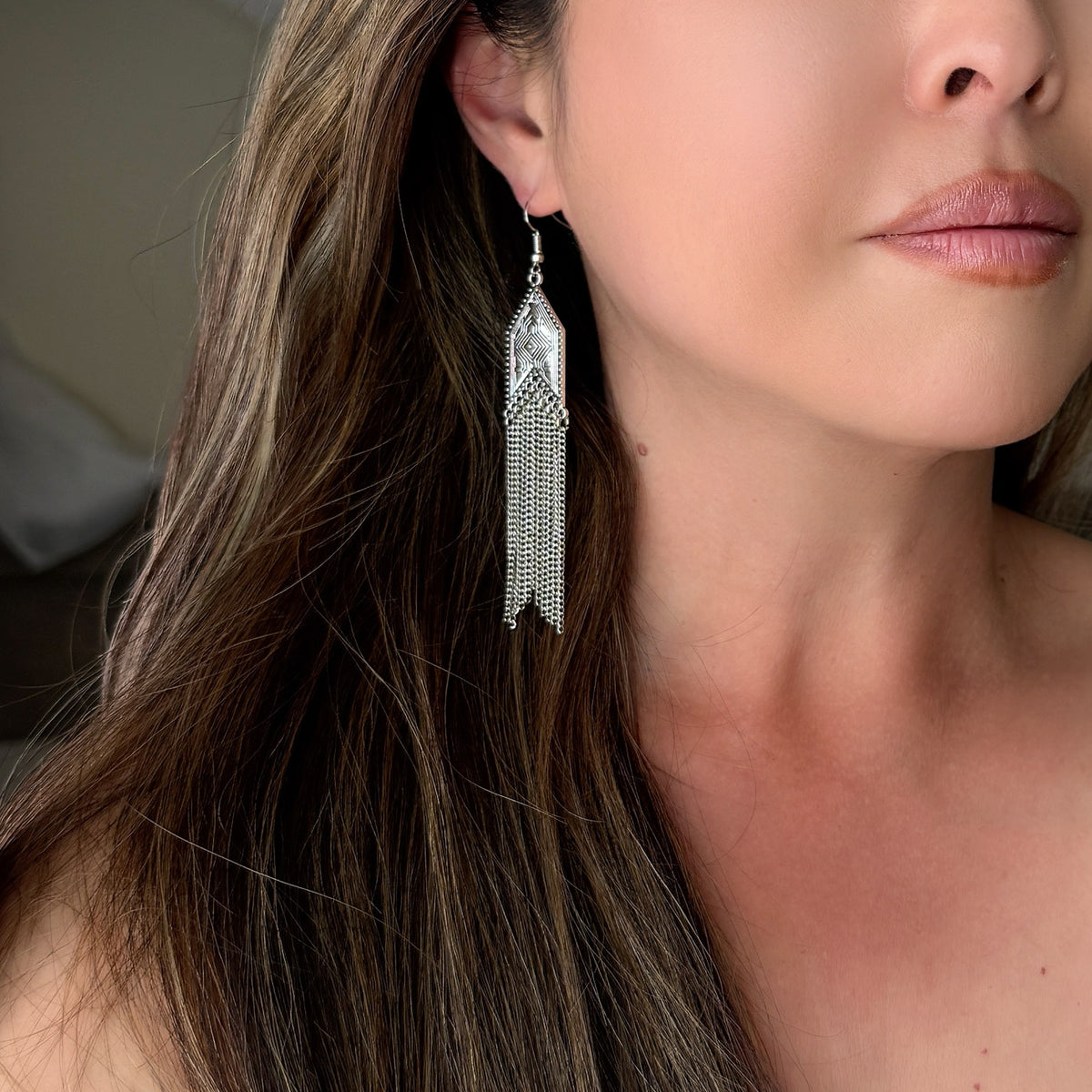Karma Vintage Metal Earrings