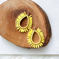 Palmetto Raffia Statement Earrings - 4 COLORS!