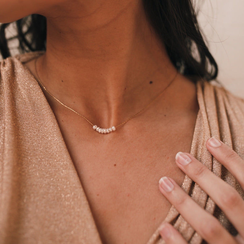 Amerie Pearl Seed Beads Necklace - NOW IN SILVER TOO!