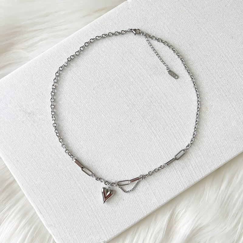 Chained Heart Necklace - LAST CHANCE!