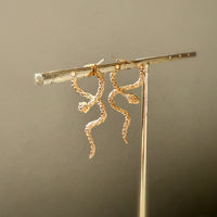Serpentine Earrings - snake-shaped earrings - PVD gold plating stainless steel - The Songbird Collection