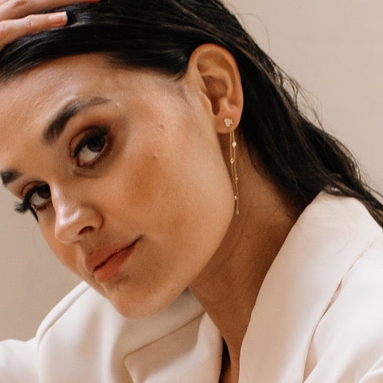 Jolie Bezel Drop Earrings - LAST CHANCE!