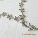 Silver Stars with Rounded Edges 19 in.