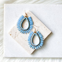 Palmetto Raffia Statement Earrings - 4 COLORS!