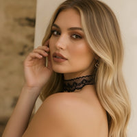 Alexis Lace Choker - White or Black