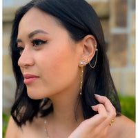 Ava Chain Link Huggie Earring -  LAST CHANCE!