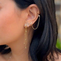 Ava Chain Link Huggie Earring -  LAST CHANCE!
