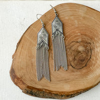 Karma Vintage Metal Earrings