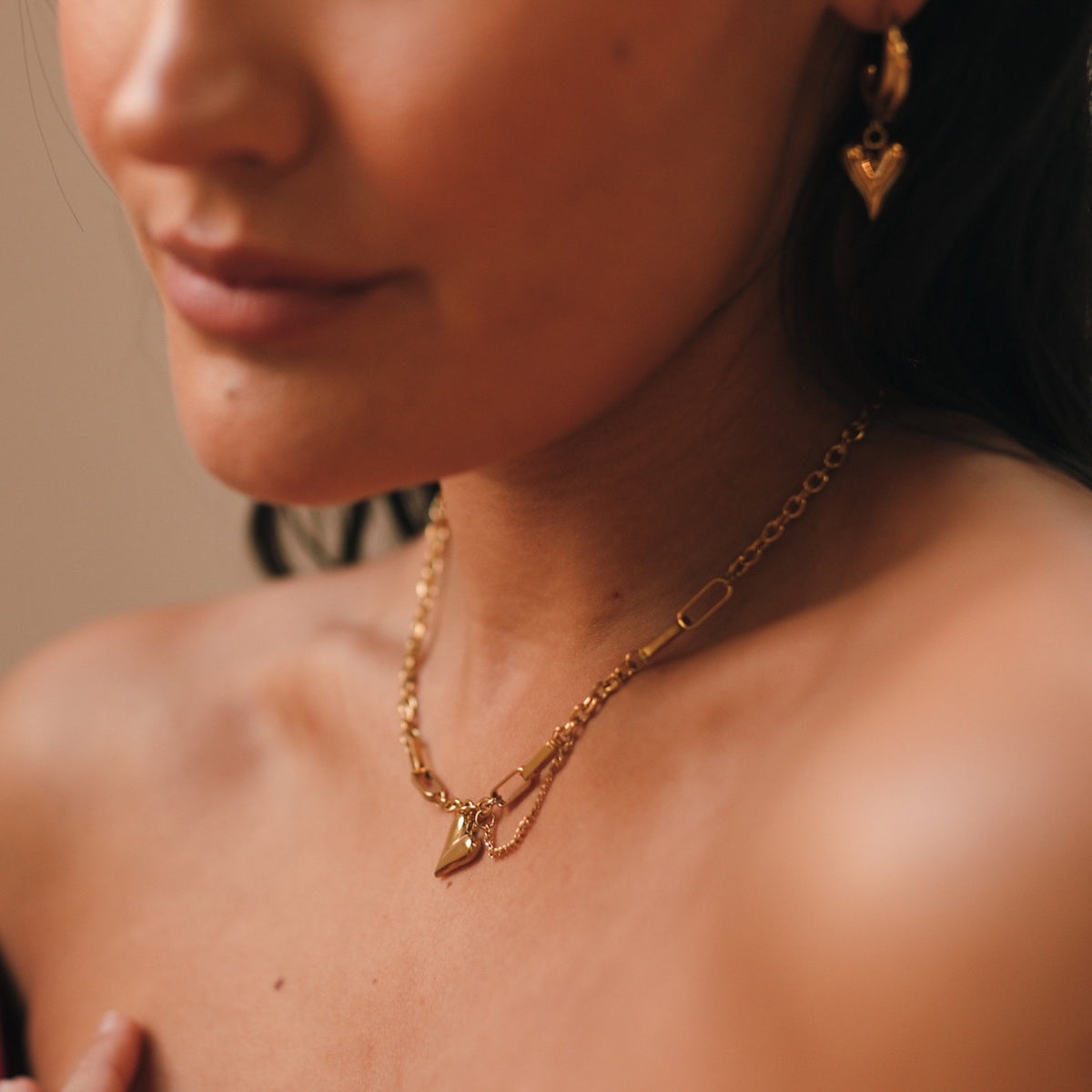 Lovely Heart Drop Earrings - LAST CHANCE!