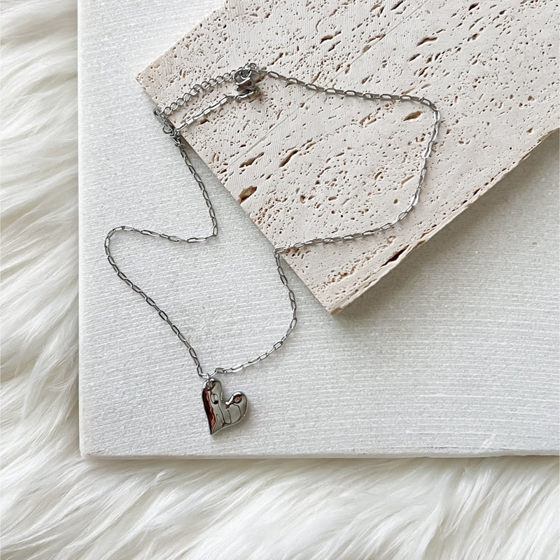 Hammered Heart Necklace