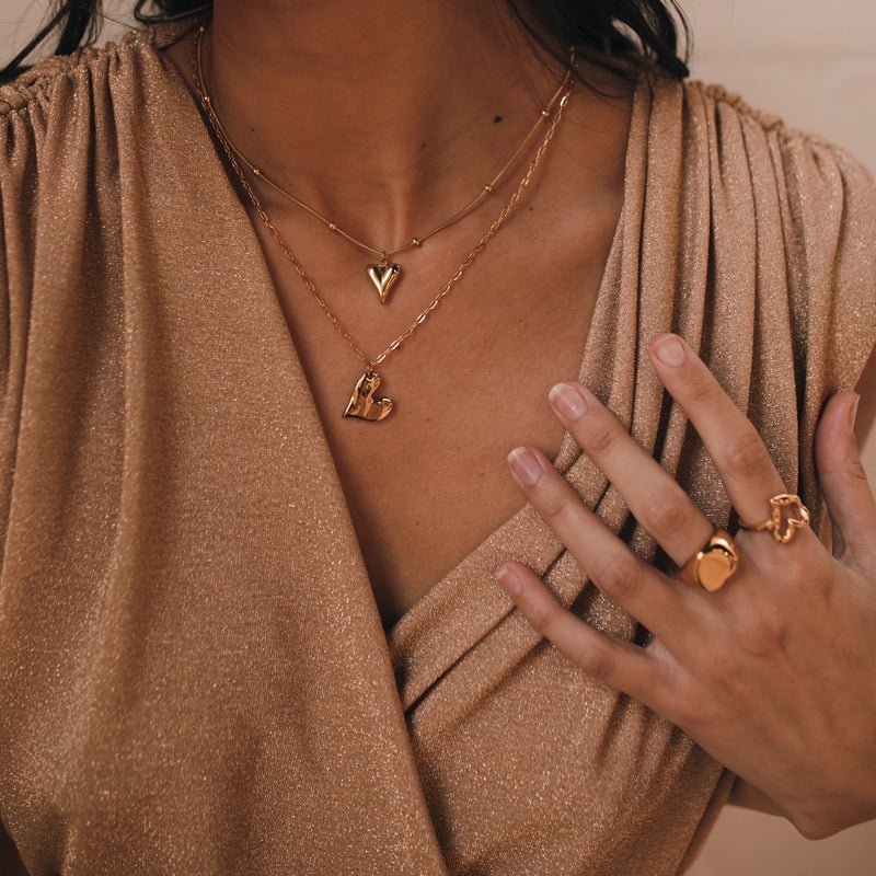 Hammered Heart Necklace