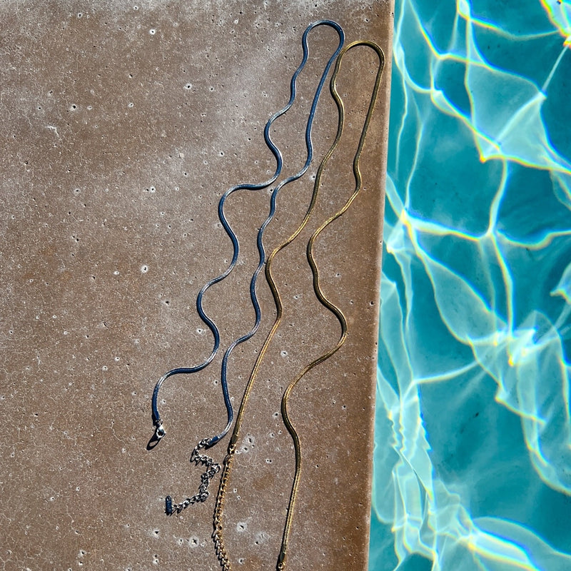 Sultry Serpent Herringbone Belly Chain