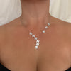 Cascading Butterflies Lariat Necklace