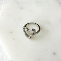 Hammered Heart Ring