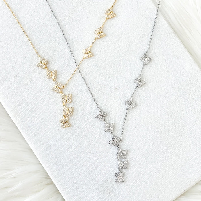 Cascading butterflies necklace - The Songbird Collection