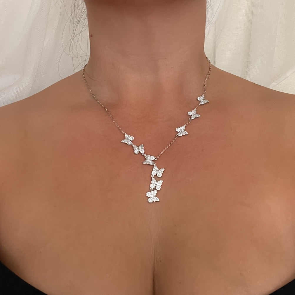 Cascading butterflies necklace - The Songbird Collection