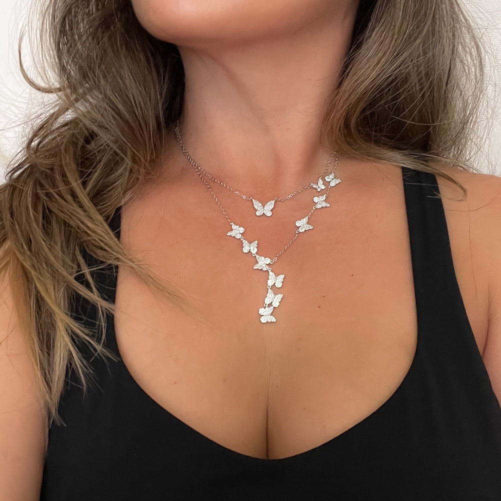 Cascading butterflies necklace - The Songbird Collection