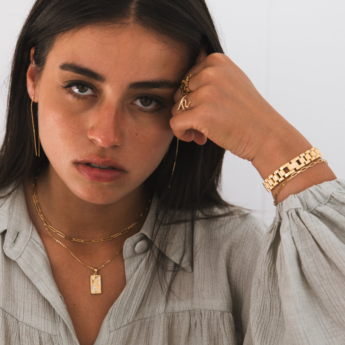 strength positive affirmation manifestation necklace stainless steel gold plating thesongbirdcollection.com