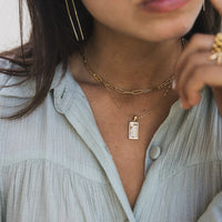 strength positive affirmation manifestation necklace stainless steel gold plating thesongbirdcollection.com