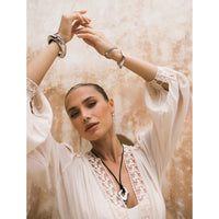 Chrome Wave cuffs - Rope Pendant Necklaces - The Songbird Collection