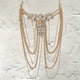 Yellow Gold Chain, Clear Stones