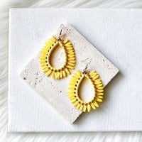 Palmetto Raffia Statement Earrings - 4 COLORS!
