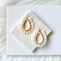 Palmetto Raffia Statement Earrings - 4 COLORS!