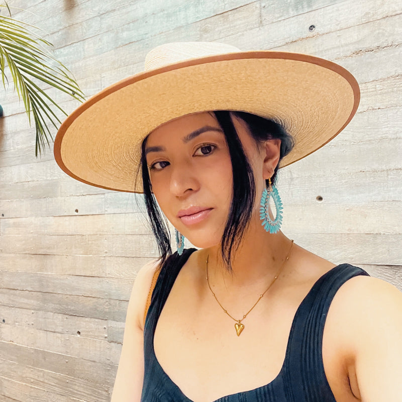 Palmetto Raffia Statement Earrings - 4 COLORS!